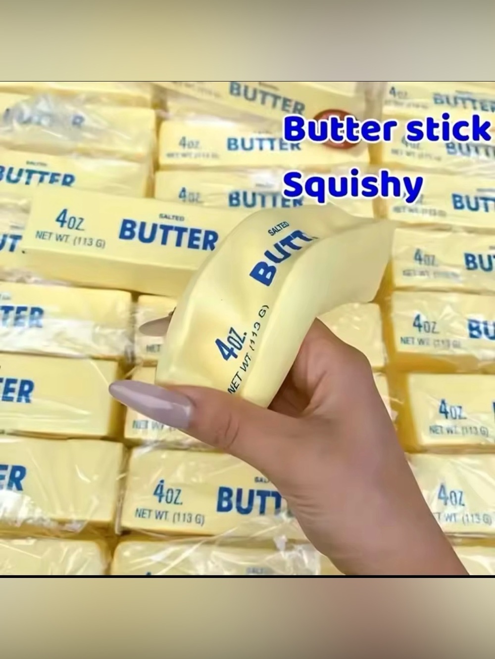 Butter Yellow Stick Squishy Stress Toy by Butter